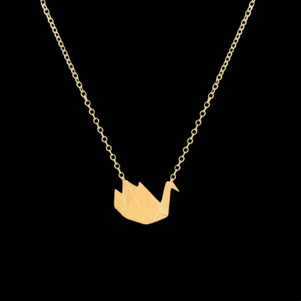 Gold plated Delicate Swan Necklace